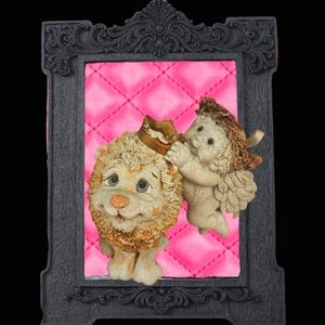 1997 Cast Art Dreamsicles Hand Paint Kristin "King of the Jungle" Lion & Cherub